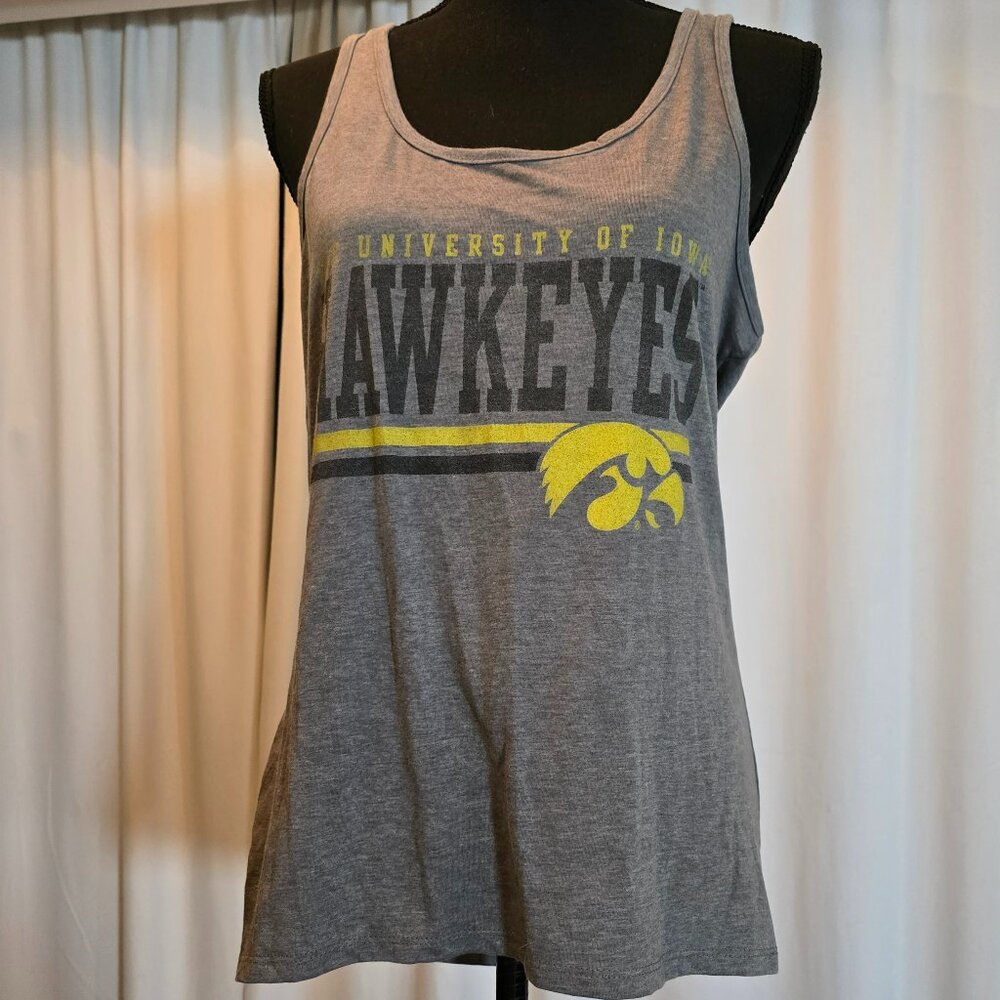 Iowa Hawkeyes Grey Racerback Tank M